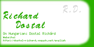 richard dostal business card